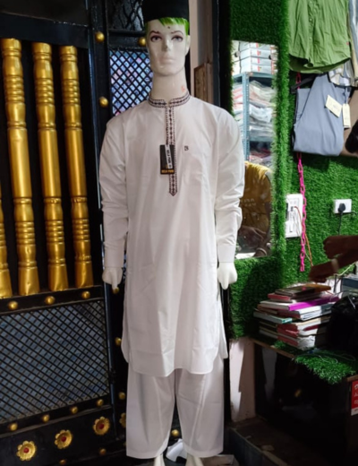 White Pathani Kurta