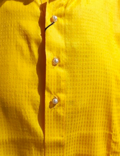 Yellow Magic Jacquard buta Kurta